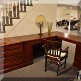 F61. Hooker Furniture L-shaped desk. 30” x 68” x 72” x 24” 